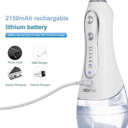 H2O Oral Irrigator - Professional Water Flosser for Healthy Teeth & Gums