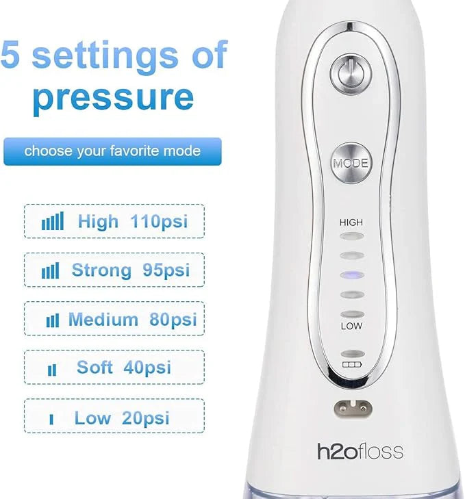 H2O Oral Irrigator - Professional Water Flosser for Healthy Teeth & Gums