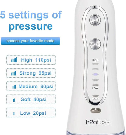 H2O Oral Irrigator - Professional Water Flosser for Healthy Teeth & Gums