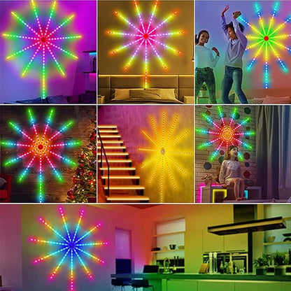 أضواء LED ذكية للألعاب النارية — 16 مليون لون | مزامنة مع الموسيقى | 213 وضعًا